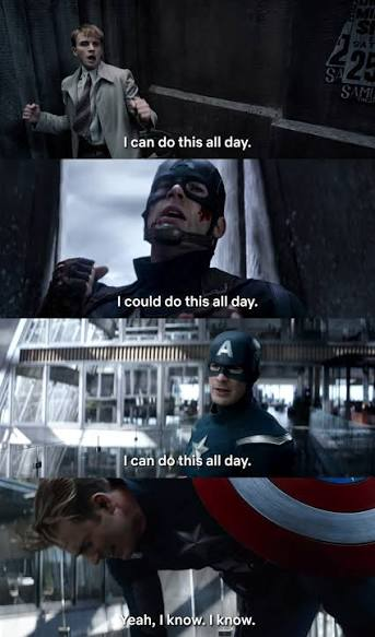 captain america “I can do this all day”